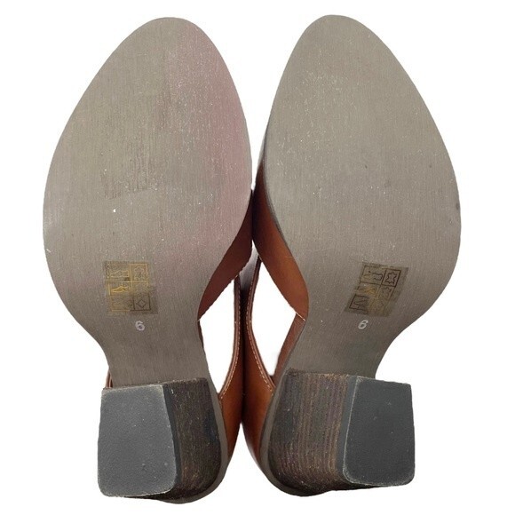 Jeffrey Campbell x Free People Boots Brown Leather Heeled Bootie Women's Size 6 - Picture 15 of 16